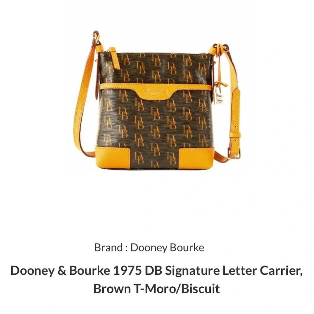 Dooney & Bourke 1975 DB Signature Letter Carrier Crossbody Bag - Picture 3 of 17